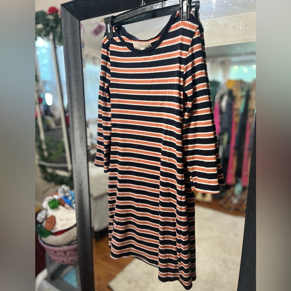 Striped Mini  Dress w/ Sleeves